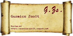Guzmics Zsolt névjegykártya